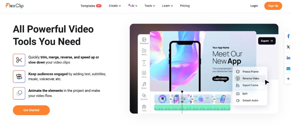flexclip ai video generator