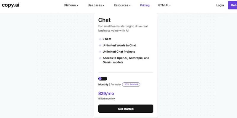 Copy.ai Pricing