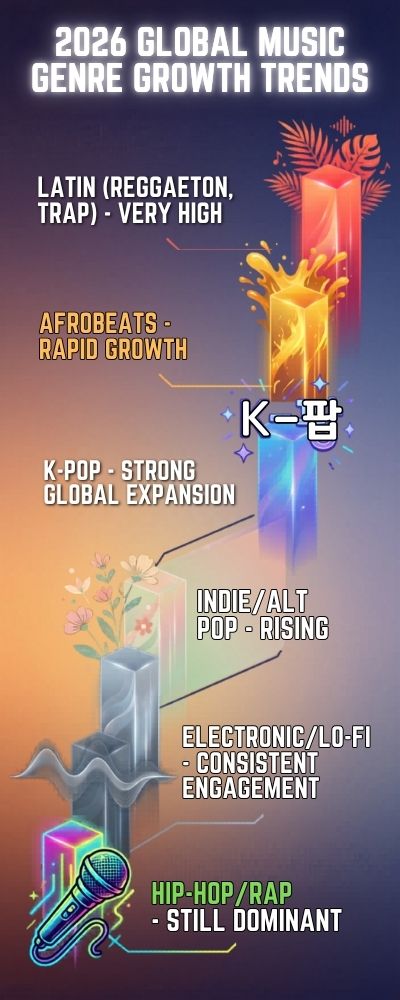 2026 Music Genre Growth Trends Infographic