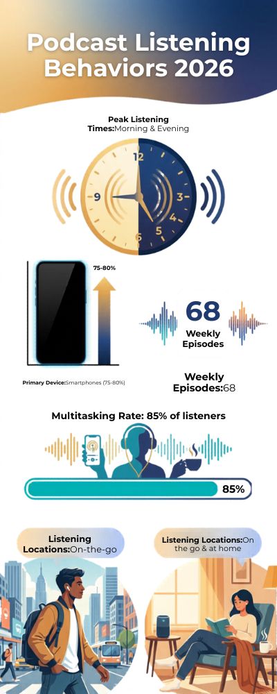 Engaging Infographic on Podcast Listening 2026