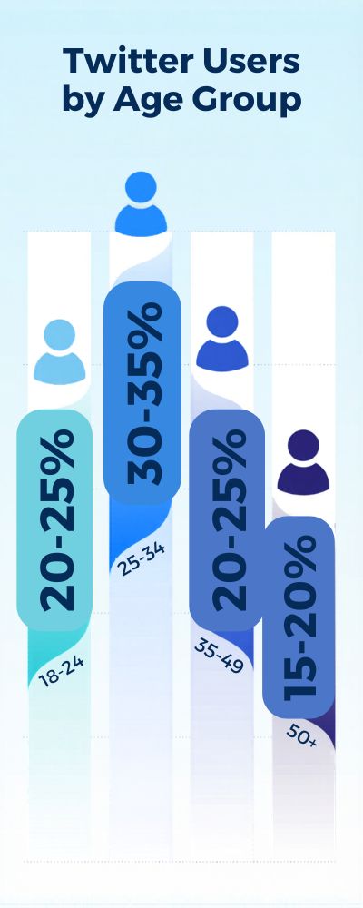 Infographic Twitter Users by Age Group
