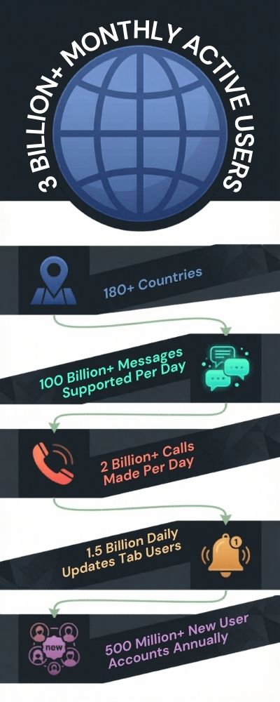 Infographic on Monthly Active Users and Engagement Metrics