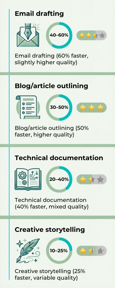 Vertical Infographic for AI Tasks Performance